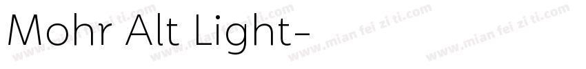 Mohr Alt Light字体转换